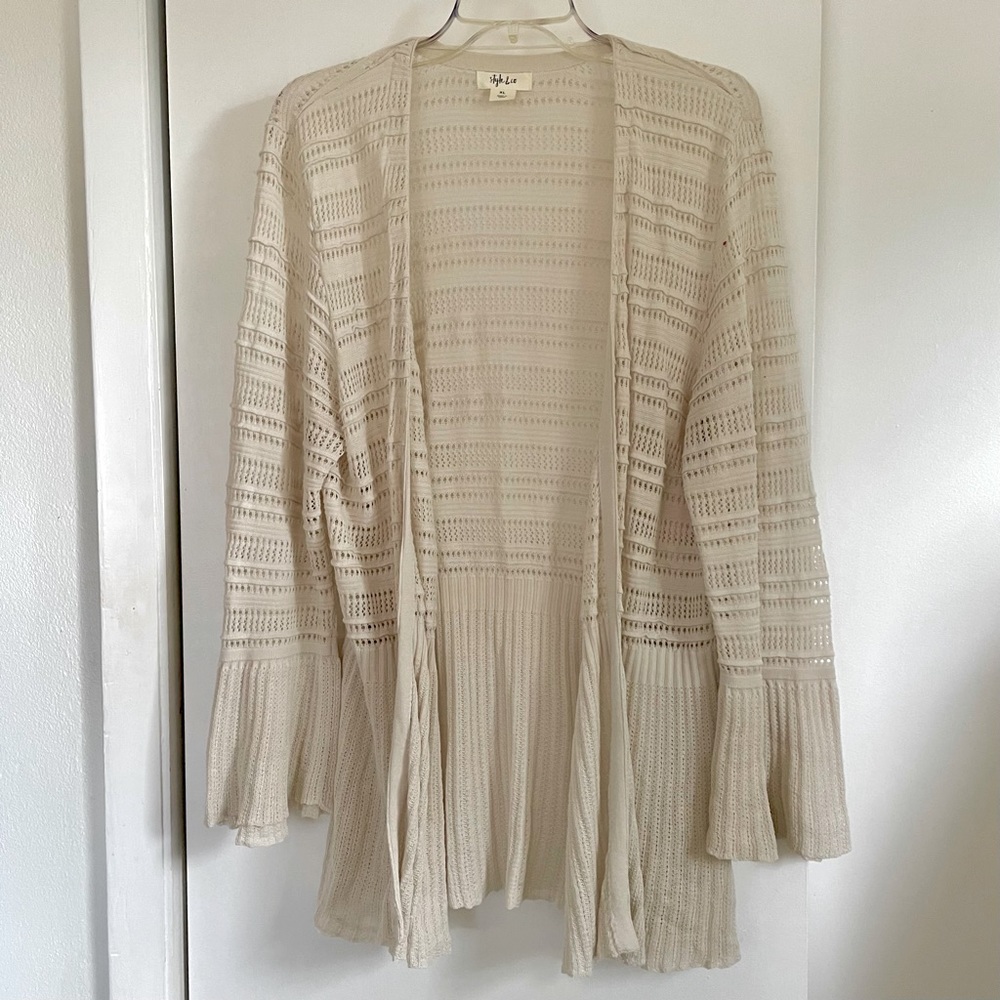 Lightweight Cardigan Sweater Coverup with open weave